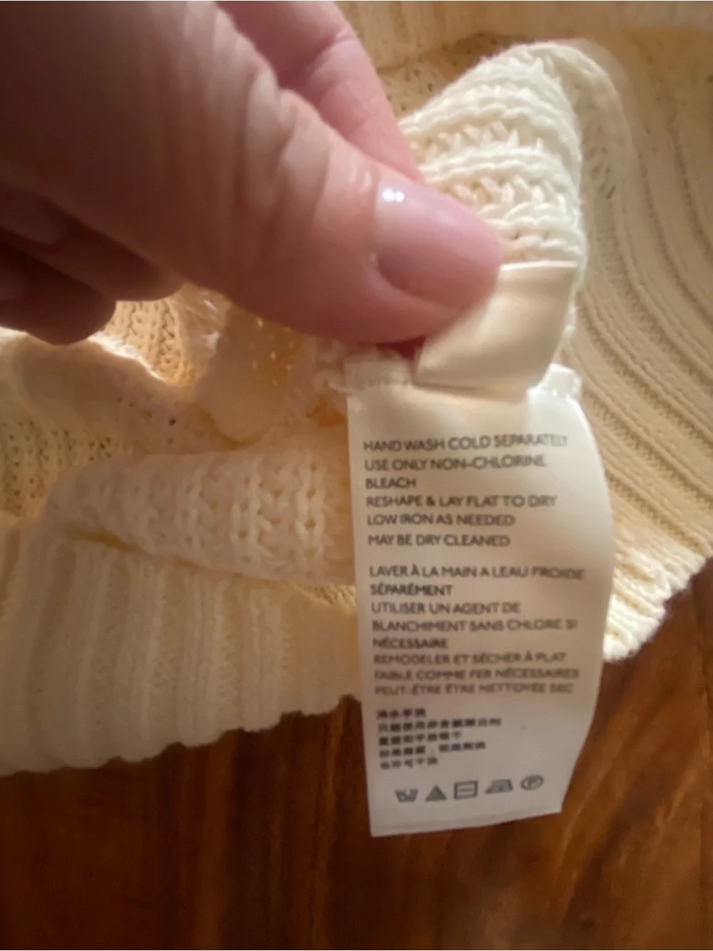 Free People Womens Cream Chunky Knit Ribbed Cutout Turtleneck Sweater Size Large